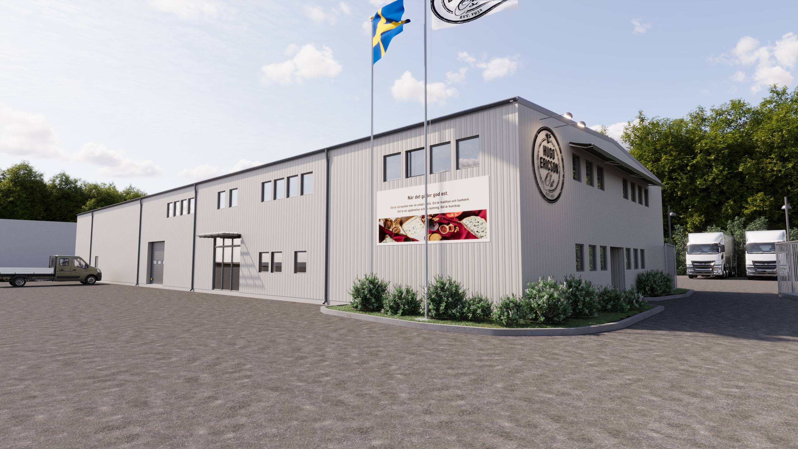 Visualisering av fastigheten på Ögärdesvägen 13C i Partille